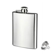 Kiplyki 9 oz Flask Stainless Steel Hip Flasks with Funnel for Liquor, Lightweight Portable Drinking Flasks Leak Proof Cap Camping and Hiking Hydration Flasks Gift for Men 10/9/8/7/6/5/3oz Bottle