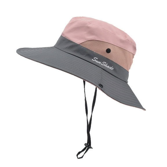 Kiplyki Adult Women Solid Sunshade Hat Fisherman's Hat Basin Hat Outdoor Bucket Hat