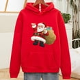 thumbnail image 1 of Kiplyki Autumn Sweatshirts Christmas Hoodie Santa Claus Print Top Sweatshirt Long Sleeve Blouse, 1 of 4
