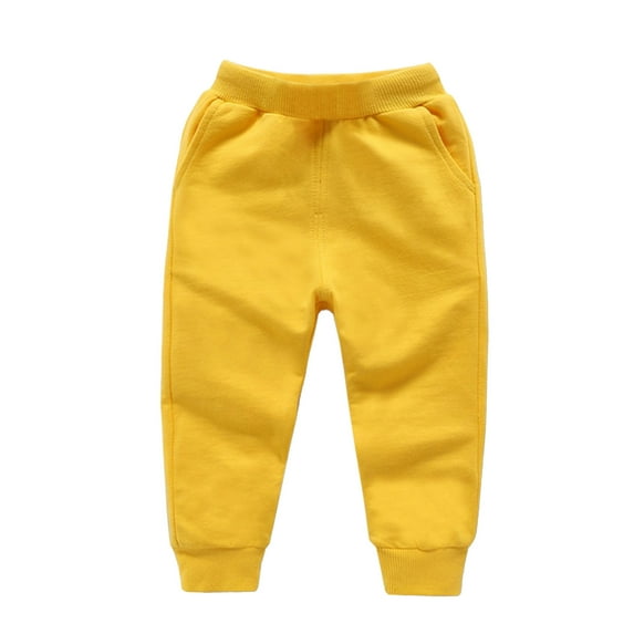 Kiplyki Baby Pants Boys Girls Candy Color Solid Color Leggings Casual Sports Pants