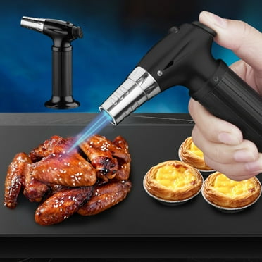 Kiplyki Butane Lighter Technical Cooking Lighter Refillable Kitchen With Safe Lock and Can Be Changed Flame Super Strong Blue Flame Torch for Kitchen