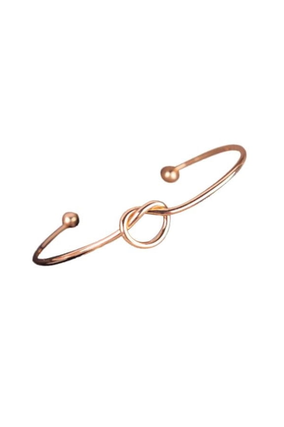 Kiplyki Chic Fashion Simple Knot Bangle Cuff Opening Bracelet Copper Casting Jewelry GD