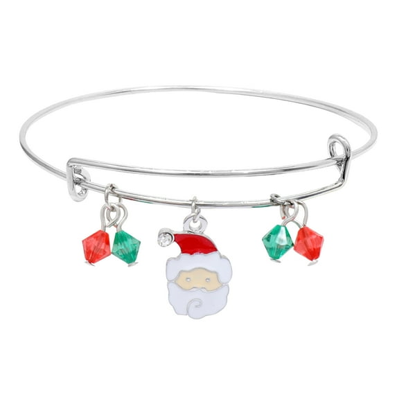 Kiplyki Christmas Bracelet Alloy Christmas Tree Drop Oil Pendant Christmas Bracelet