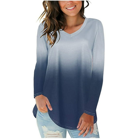 Kiplyki Christmas Women's Long Sleeve Shirts V-neck Collar Zipper Color Short Sleeve Fold Casual Blouse Tops
