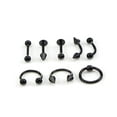 thumbnail image 1 of Kiplyki Circular Barbell Horseshoe Curve Spike Stainless Steel Body Piercing Jewelry BK, 1 of 1