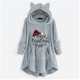 thumbnail image 1 of Kiplyki Clearance Hoodies Woman's Printing Buttons Long Sleeved Plush Coat Top, 1 of 5