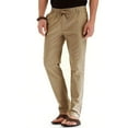 thumbnail image 1 of Kiplyki Clearance Mens Lightweight Pants Business Loose Large Size Elastic Waist Cotton All-match Solid Color, 1 of 7