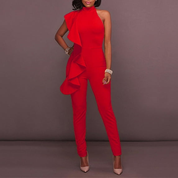 Kiplyki Pants for Womens Color Color Romper Sleeveless Jumpsuit Pants