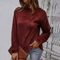thumbnail image 1 of Kiplyki Clearance Womens Autumn Tops Winter Solid Long Sleeve Pullove V-Neck Sweater Tops, 1 of 8