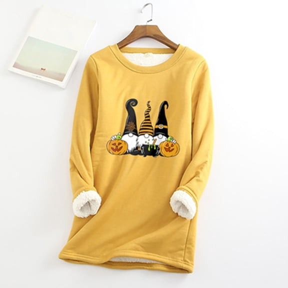 Kiplyki Womens Clothes Loungewear Nightgowns Long Sleeve Print Fall Fleece Tops