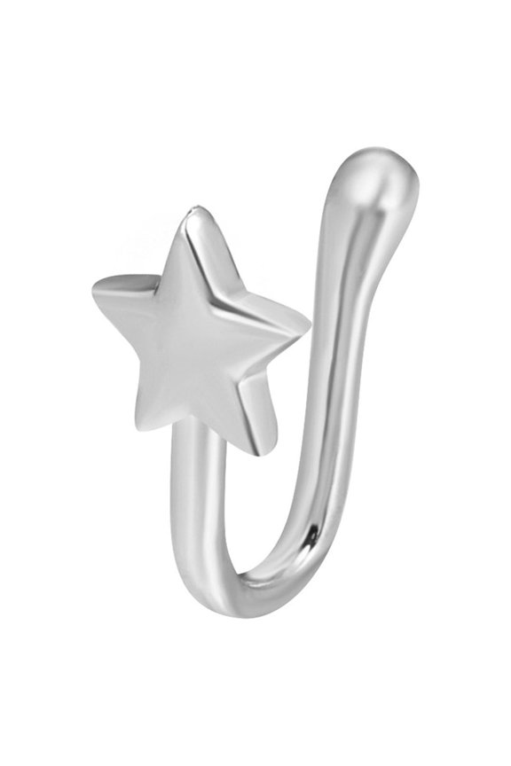 Clip On Nose Rings For Women Non-Pierced Nose Hoop Ring Adjust Nose Cuff