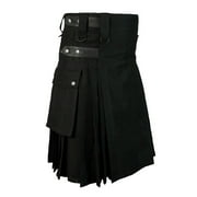 Kiplyki Clothes Mens Vintage Kilt Scotland Kendo Pocket Skirts Scottish Clothing