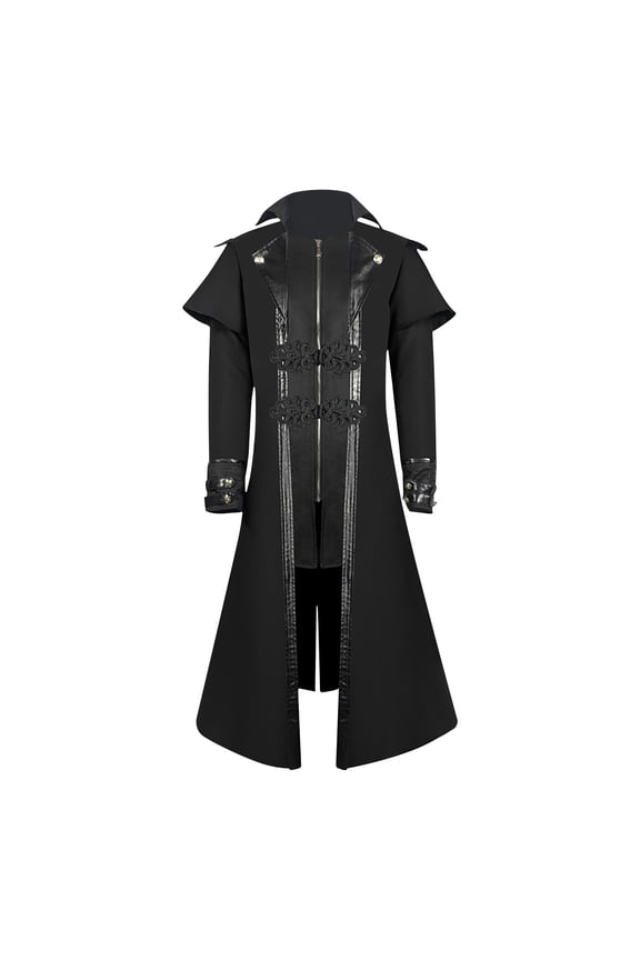 Clothes Men's Coat Medieval Standing Collar Court Clothing Standing Collar Slim Coat