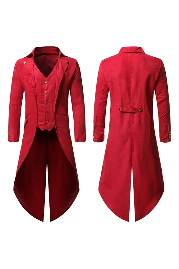 Kiplyki Clothes Men's and Women Unisex Windbreaker Tuxedo Literary Pirate Coat