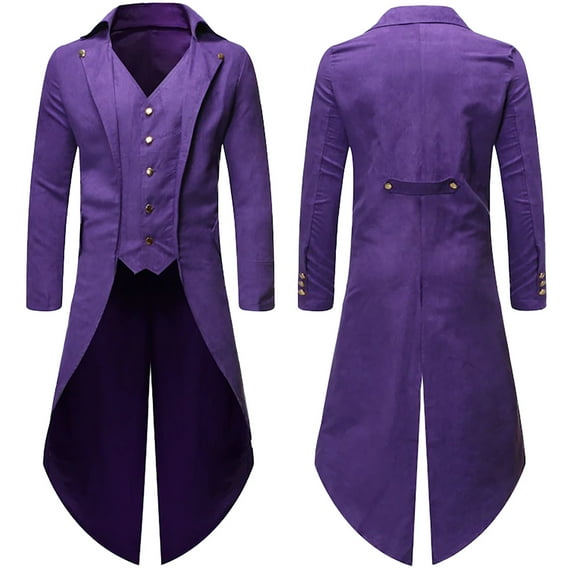 Kiplyki Clothes Men's and Women Unisex Windbreaker Tuxedo Literary Pirate Coat