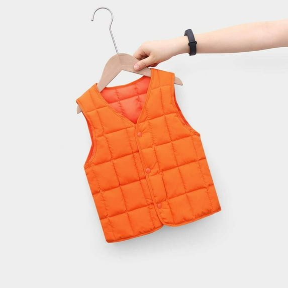 Kiplyki Clothing and Winter Baby Boys Girls Baby Button Cardigan Vest Down Vest Inside and Outside Wear