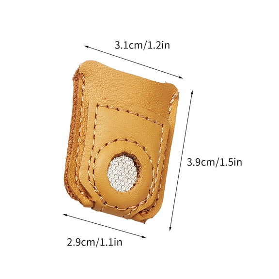 Kiplyki Coin Thimble Sewing Thimble Finger Cover Daily Use Leather Thimble Finger Cover