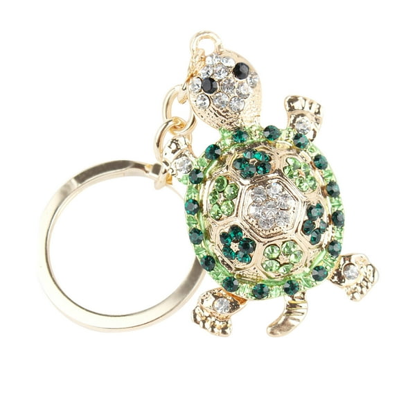 Kiplyki Creative Colorful Diamond Cute Turtle Creative Metal Keychain Car Pendant