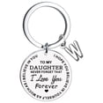 thumbnail image 1 of Kiplyki Creative DIY To My Daughter Stainless Steel Last Name 26 Letter Keychain 2.5cm, 1 of 5