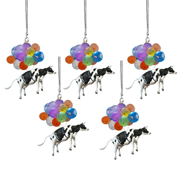 Kiplyki Cute Cows Car Hanging Ornament with Colorful -Balloon Hanging Ornament Decors HOT