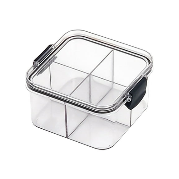 Kiplyki Cyber Airtight Cereal Storage Container, Clear 460/700ML Airtight Kitchen Food Storage Container With Lids And Compartments For Grain, Sugar, Flour, Rice, Nut, Snacks