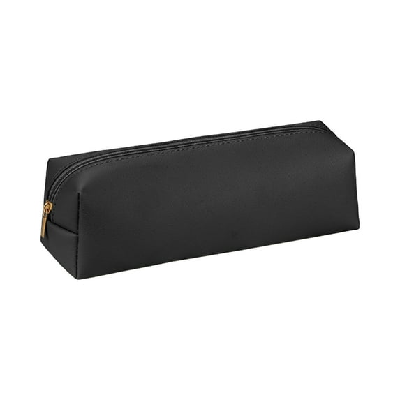 Cyber Pencil Case Pencil Pouch Black Pencil Bag Leather Pen Case Small Zipper Pouch For Pencils, Pens, Markers, Makeups, Change, Coins