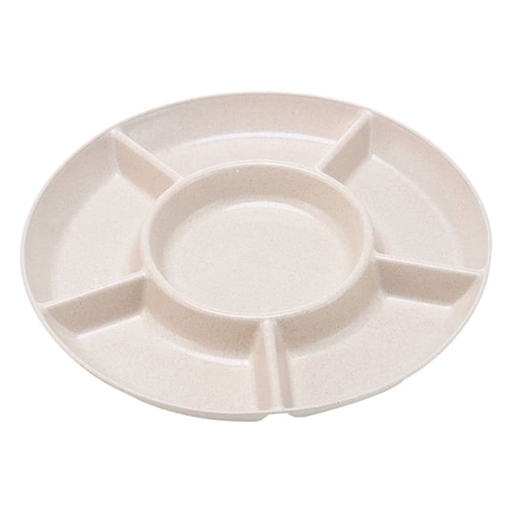 Kiplyki Cyber Wheats Straw Candy Tray Nut Snacks Fruit Tray Compartment Round Dried Fruit Tray Squares Solid Color Snacks Refreshment Tray Candy Snack Tray Organizer