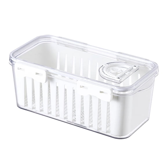 Kiplyki Cyber Fridge Organizers, Food Storage Bins, Refrigerator Storage Container, Fridge Food Container With Lids Refrigerator Fruit Vegetable Storage Fresh Keeper, Partit