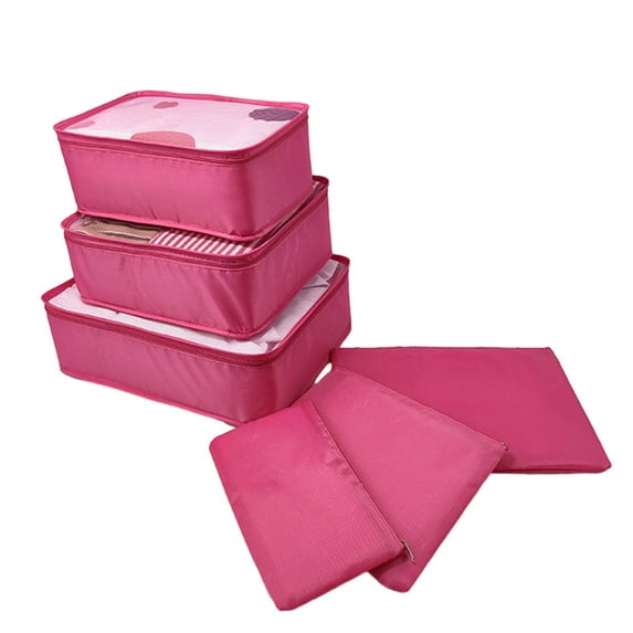 Kiplyki Cyber Travel Clothing Sorting And Storage Bag Portable Large Capacity Luggage Classification 6 Piece Storage Bag Travel Accessories