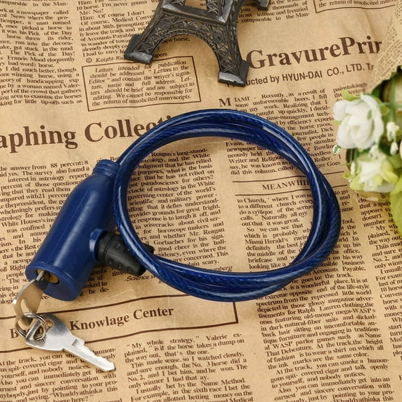 Kiplyki Cycling 8x640mm Cable Anti-Theft Bike Bicycle Scooter Safety Lock With 2 Keys