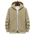 thumbnail image 1 of Kiplyki Deals Fall Men's Jackets Lightweight New Casual Fleece Long Sleeve Hoodless Casual Outwear, 1 of 6