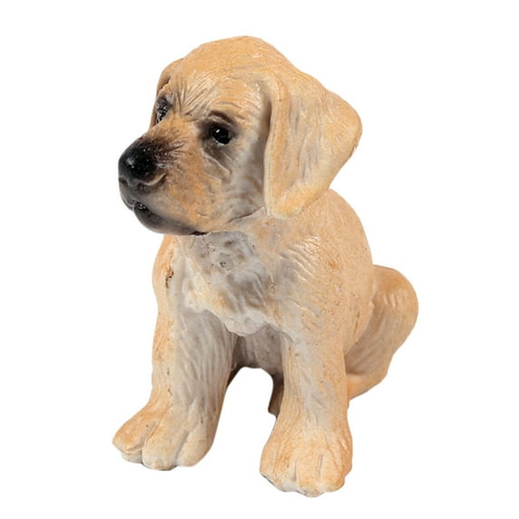 Kiplyki Dog Statue Plastic Puppy Doll Hand-painted Simulation Dog Animal Exquisite Gift