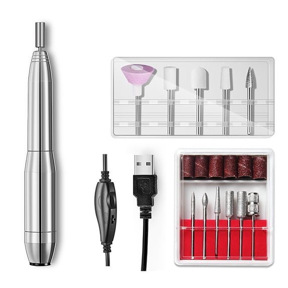 Kiplyki Electric Nail File Home USB Nail Cushioning Manicure Pedicure Polishing Tool