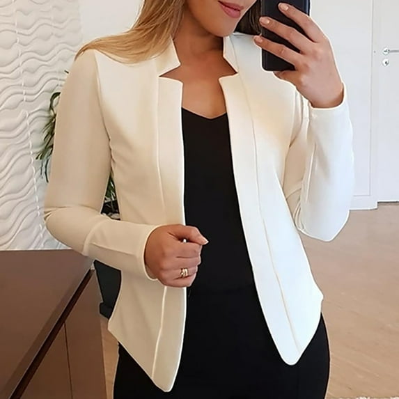 Kiplyki Fall Cardigan for Women Solid Color Long-sleeved Top Jacket Coat Outerwear