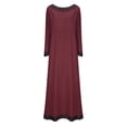 thumbnail image 1 of Kiplyki Fall Dresses for Women Slimming Round Neck Medieval Long Dresses, 1 of 5