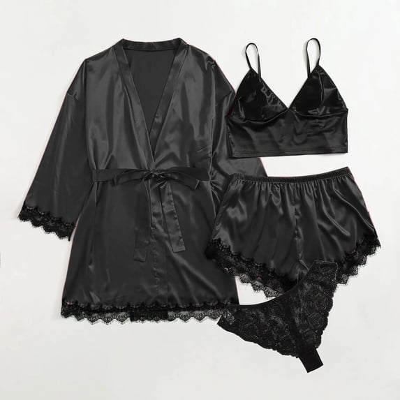 Kiplyki Fall Home Trends Women's Pajama Fashion Sleepwear Lingerie Temptation Underwear Lace Nightdress