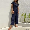 thumbnail image 1 of Kiplyki Fall Ladies Pants Wholesale Short Sleeve Solid Color Pants Jumpsuits, 1 of 7