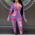thumbnail image 1 of Kiplyki Fall Ladies Pants Women's Valentine's Day Printing Jumpsuit, 1 of 5