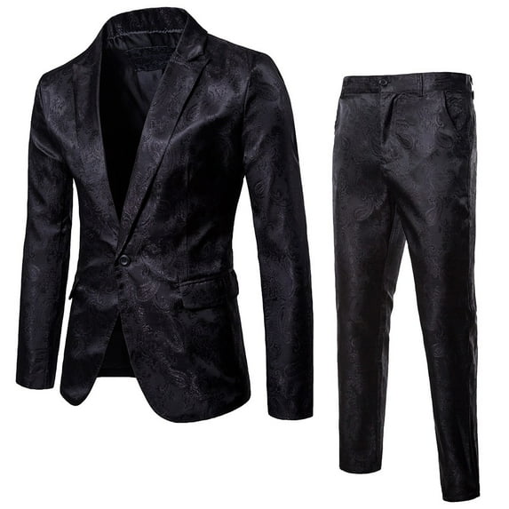 Kiplyki Fall Pants for Men Men's Suit Slim 2-Piece Suit Blazer Business Wedding Party Jacket Coat & Pants
