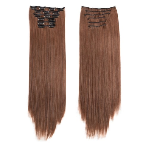 Kiplyki Fashion Hair Long Clip In Hair Extensions Full Head Straight Wig