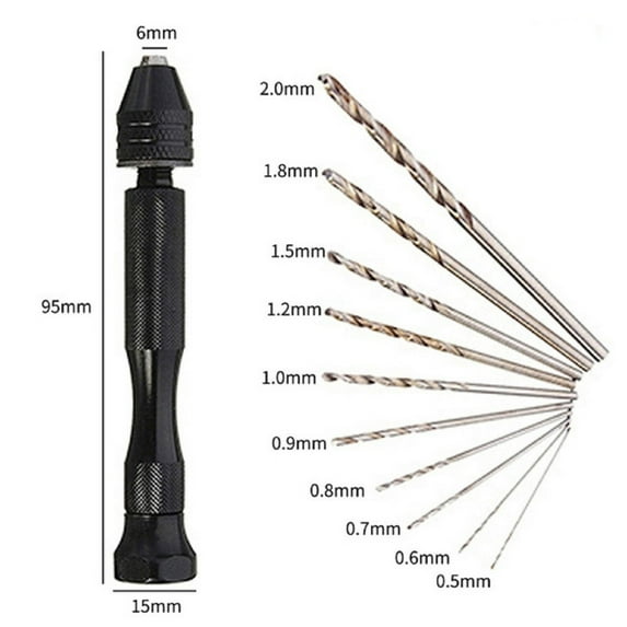Kiplyki Wholesale Mini Aluminum Hand Drill Alloy Steel Drill Rotary Tool Wooden Drill