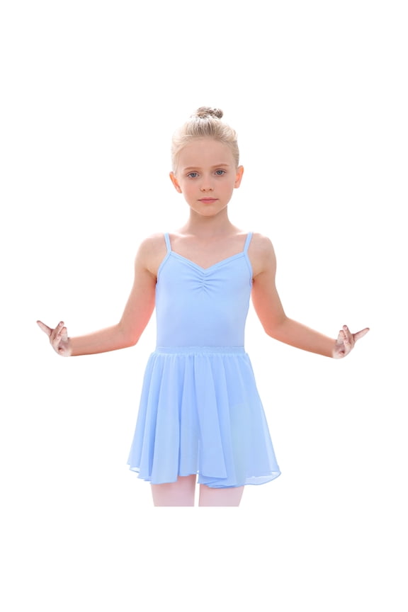 Flash Baby's Set Girls Children's Dance Clothes Summer Sleeveless One-piece Performance Clothes Rubber Band Skirt Set