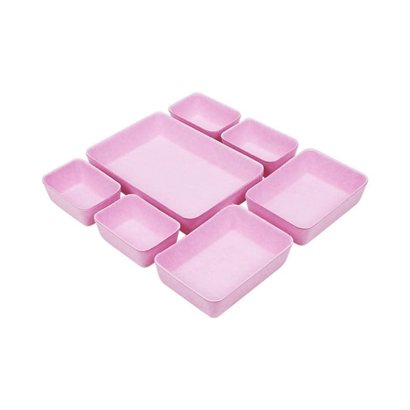 Kiplyki Flash Desk Drawer Organizers Trays Felts Storage Bins Drawers Dividers Drawers Organizer Bins 7 Pack