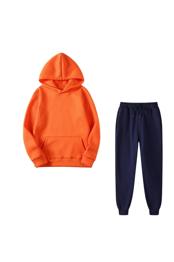 Flash Womens 2 Pieces Joggers Outfits Fall Outfits Sports Tracksuits Long Sleeve Pullover Hoodies Pants Suit