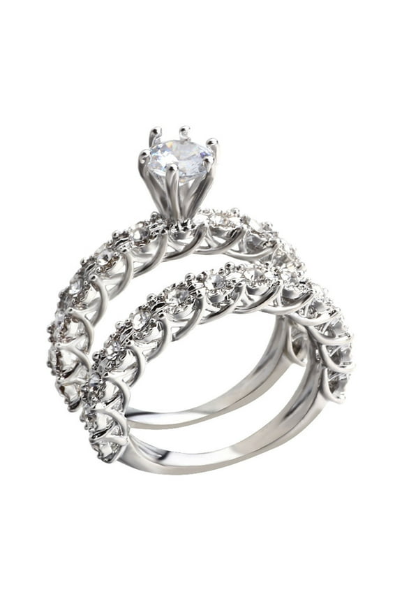 Flash Diamond Engagement Rings Women's Rings Fashion Jewelry Wedding Rings