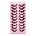 thumbnail image 1 of Kiplyki Flash False Eyelashes Russian Strip Eyelashes Natural Faux Mink Eyelashes Slim and 10mm False Eyelashes 10 Pairs Pack, 1 of 2