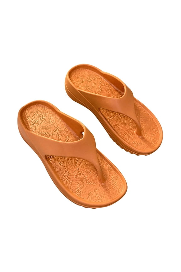 Flash Lazy Shoes Women's Orthotic Flip Flops With Arch Support Soft Sand