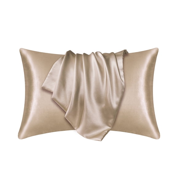 Kiplyki Flash Satin Pillowcase For Hair And Skin, Pillowcases Standard Size Set Of 2, Luxury And Soft Satin Pillowcovers 2 Pack (20x30 Inches)