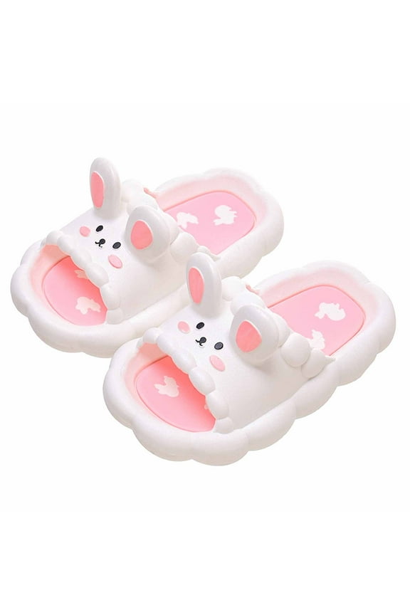Flash Shoes for Kids Summer Children's Three-diBoysional Rabbit-Shape Indoor Non-slip Soft-soled Slippers