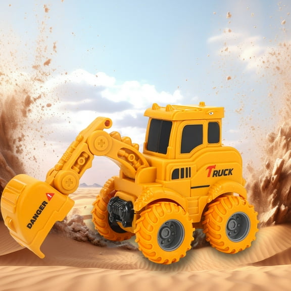 Kiplyki Flash Simulation Engineering Car Press Walking Toy Engineering Car Pull Back Children Toy Car